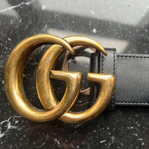 GUCCI Red and Blue Nylon & Leather Belt  Size 85:34